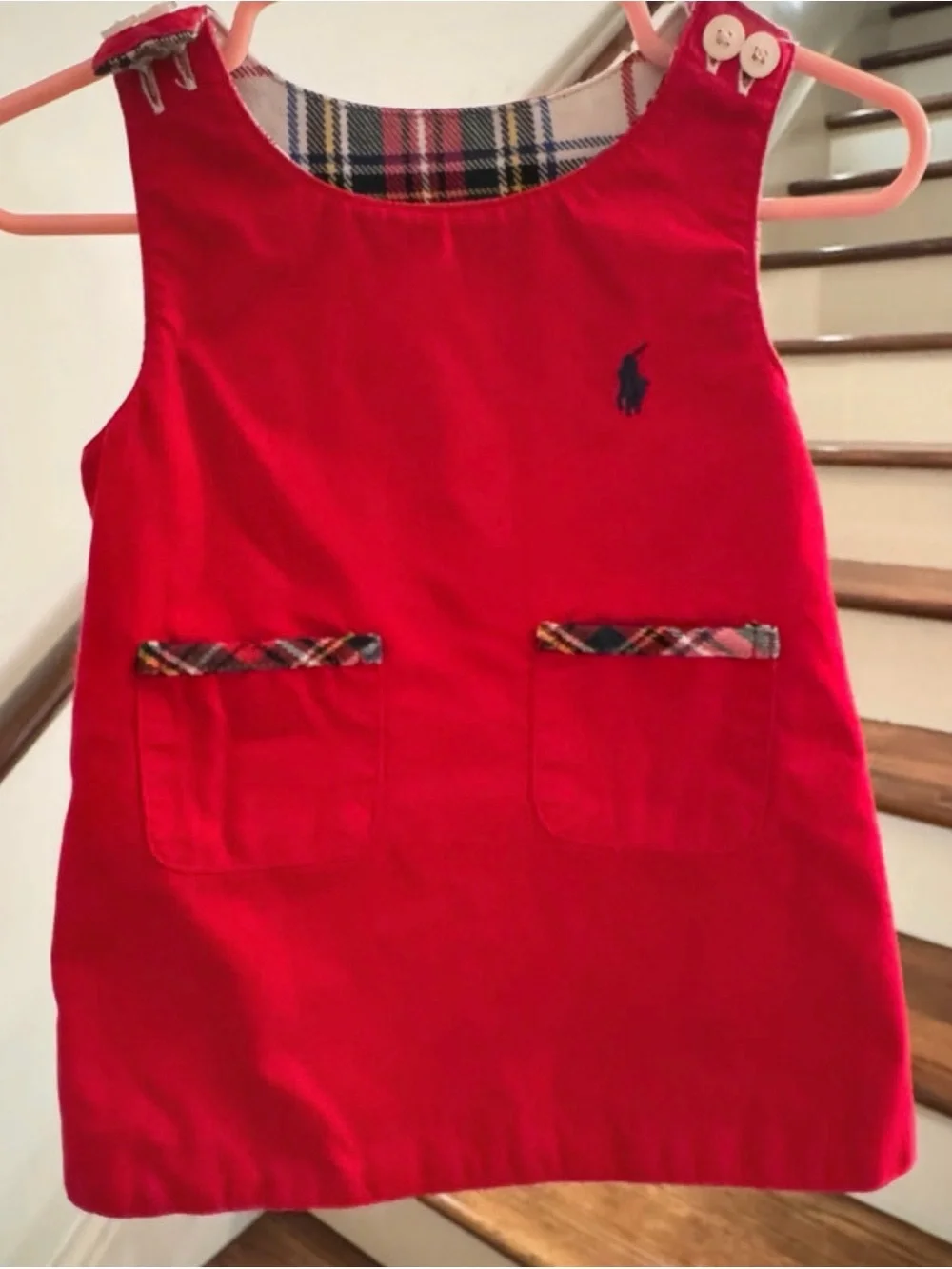 Ralph Lauren Red Plaid Reversible Dress
